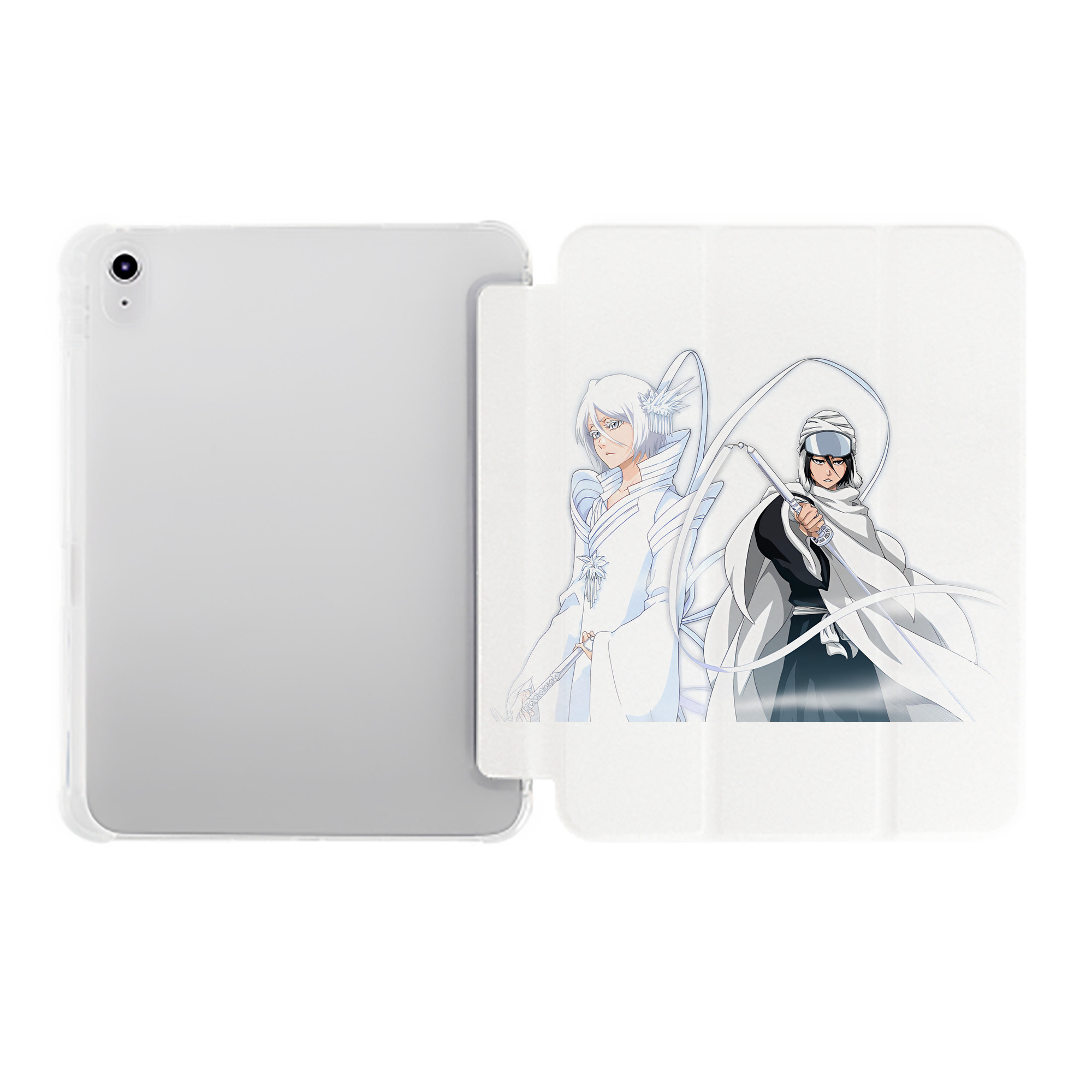 （画像用） ブリーチ 朽木ルキア BLEACH Kuchiki Rukia IPad ケース ペン収納付き 三つ折りスタンド PUレザー×シリコン 対応機種9.5/10.5/10.9インチ